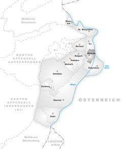 Karte Gemeinde Widnau